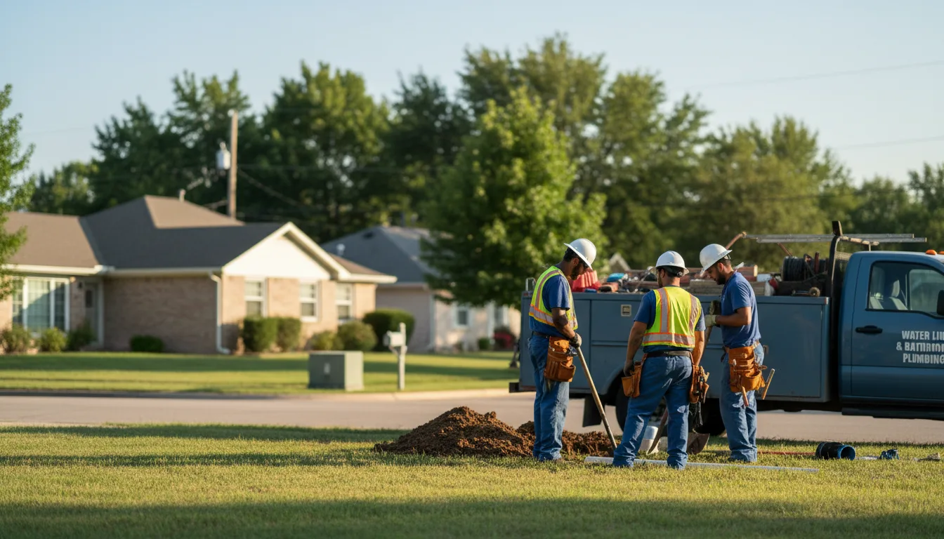 Residential water line and bathroom plumbing service in Rincon, GA